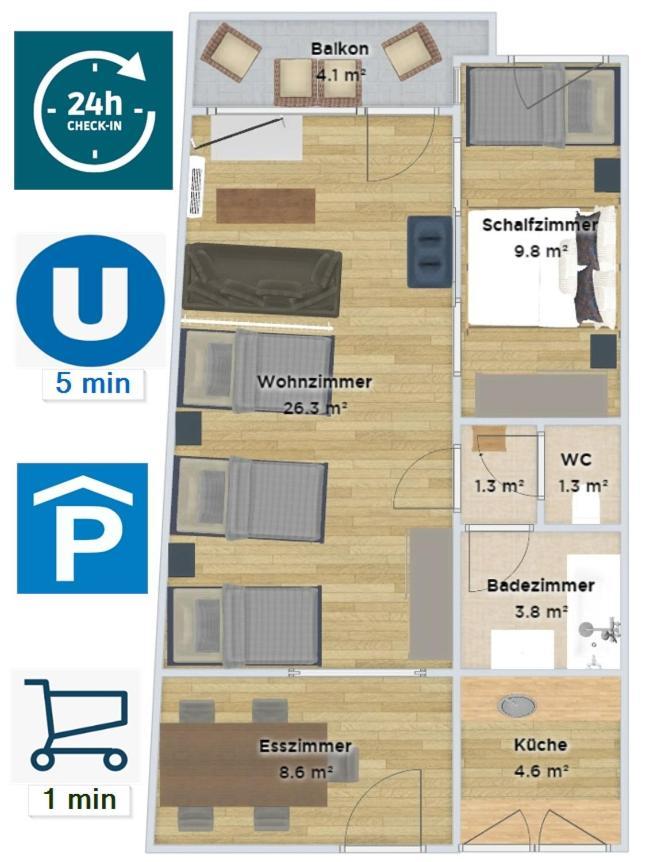 Aspern Nationalpark Apartment Viena Exterior foto